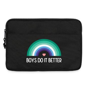 LGBTQ Pride Month - Boys Do it better - Laptop bag 13" - black - Front