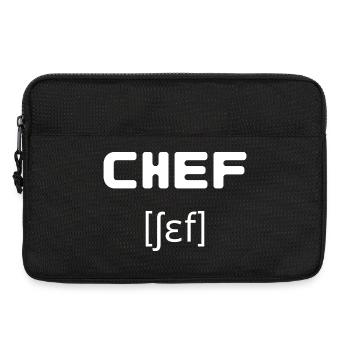 Chef - Chef - Chef - Chef - Chef amateur - Sacoche pour ordinateur portable 13 pouces - noir - Devant