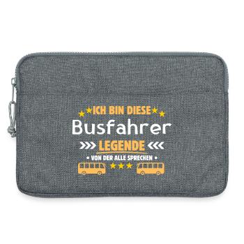 Busfahrer Legende - Laptoptasche 13" - Grau meliert - Vorne