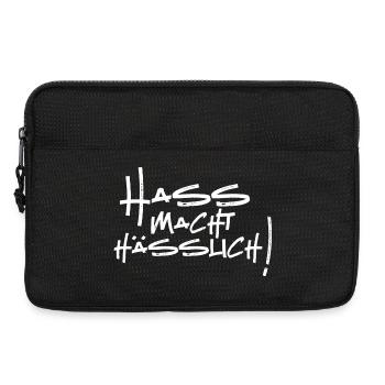 Hass macht hässlich - Laptoptasche 13" - Schwarz - Vorne