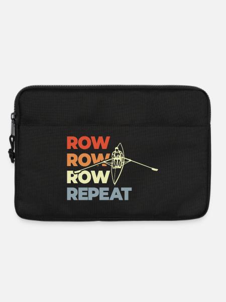 Row Row Row Repeat - Laptoptasche 13" - Schwarz