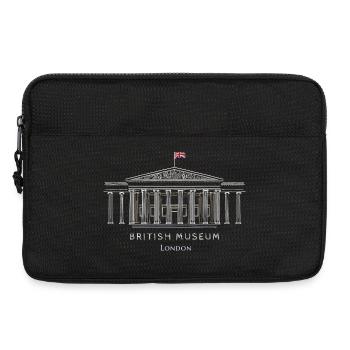 Londres, British Museum, Angleterre, Dessin à la main - Sacoche pour ordinateur portable 13 pouces - noir - Devant