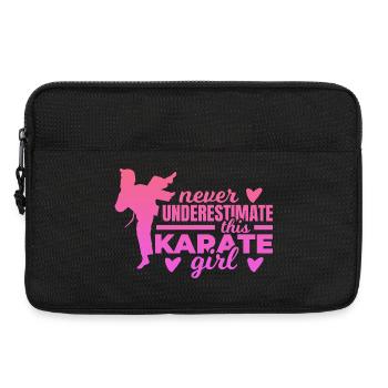 Never underestimate a karate girl - Laptop bag 13" - black - Front