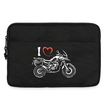 I love Enduro - Reise Biker und Motorradfans - Laptoptasche 13" - Schwarz - Vorne