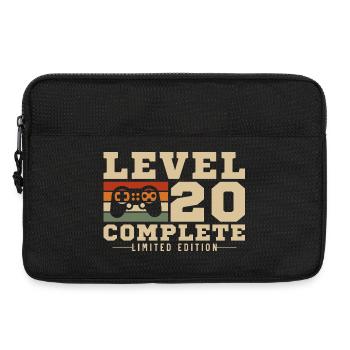 20th Anniversary Gamer 20 Year Old Level 20 Complete - Laptop bag 13" - black - Front