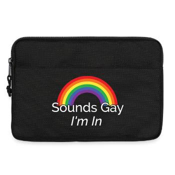 Vivid Rainbow Pride Design - Laptop bag 13" - black - Front