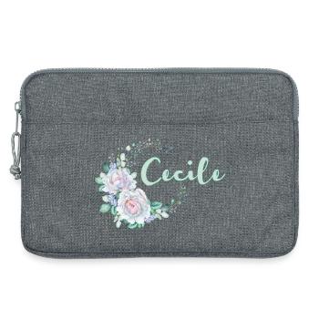 Für Cecile - Laptoptasche 13" - Grau meliert - Vorne