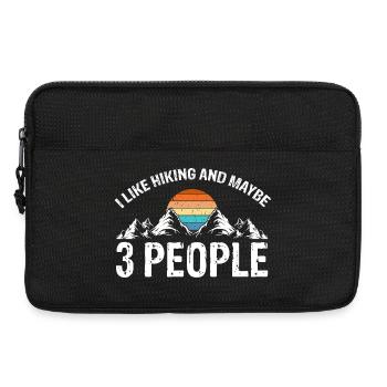 J’aime la randonnée et peut-être 3 personnes Humour rétro - Sacoche pour ordinateur portable 13 pouces - noir - Devant