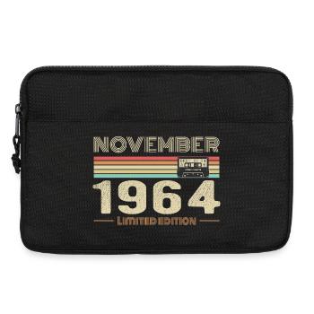 November 1964 Vintage Birthday Retro Tee - Sacoche pour ordinateur portable 13 pouces - noir - Devant
