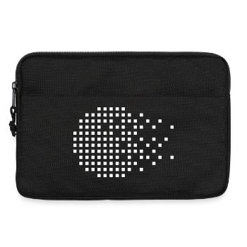 Pixel Mosaic Grid - Laptop bag 13" - black - Front