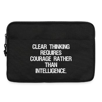 clear thinking requires courage rather than int - Laptoptasche 13" - Schwarz - Vorne