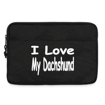 Dackel - Laptoptasche 13" - Schwarz - Vorne