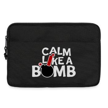 Calme comme une bombe Paradoxe Ironie Humour Blague explosive - Sacoche pour ordinateur portable 13 pouces - noir - Devant