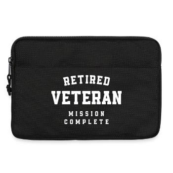 Retired Veteran Mission Complete Military Retireme - Laptop bag 13" - black - Front