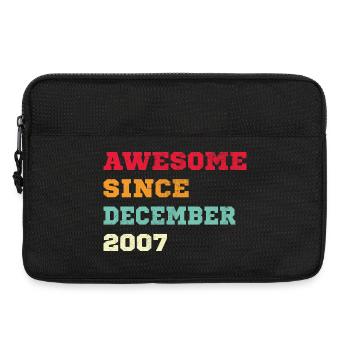 2007 Dezember Vintage Geburtstagsgeschenk - Laptoptasche 13" - Schwarz - Vorne