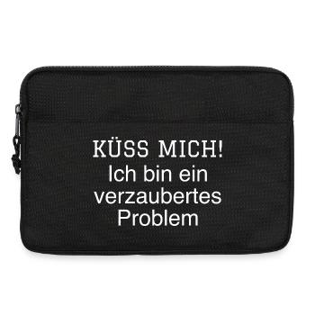 Embrasse-moi, je suis un problème enchanté - Sacoche pour ordinateur portable 13 pouces - noir - Devant