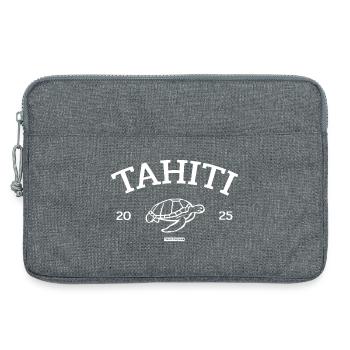 Tahiti - Tortue - Polynésie française - Schildkröte - Sacoche pour ordinateur portable 13 pouces - gris chiné - Devant