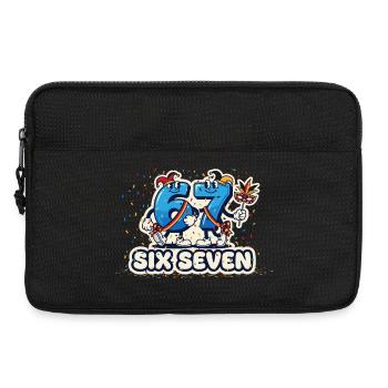 67 Six Seven Meme Costume Carnaval Carnaval 6 7 - Sacoche pour ordinateur portable 13 pouces - noir - Devant