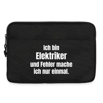 Ich bin Elektriker – Fehler mache ich - Laptoptasche 13" - Schwarz - Vorne