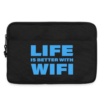 LIFE IS BETTER WITH WIFI - Laptoptasche 13" - Schwarz - Vorne