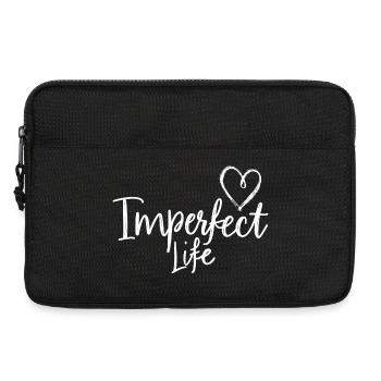 Motif de cœur de vie imparfaite pour les grandes personnes - Sacoche pour ordinateur portable 13 pouces - noir - Devant