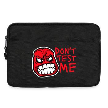 Don't Test Me Comic Naughty Funny Quote Saying Logo - Laptop bag 13" - black - Front