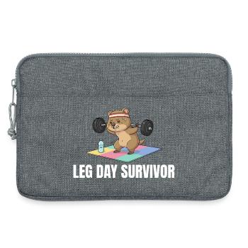 Leg Day Survivor Quokka Workout - Laptoptasche 13" - Grau meliert - Vorne