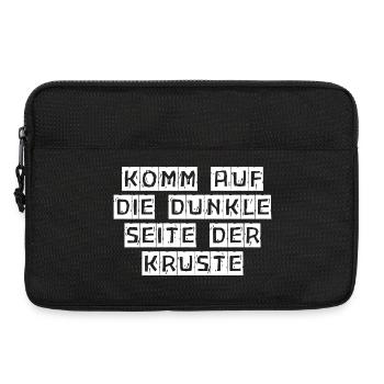 Get to the dark side of the crust - Laptop bag 13" - black - Front