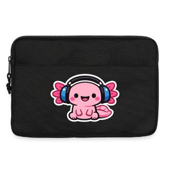 Cuddly Headphone Dragon axolotl - Laptop bag 13" - black - Front