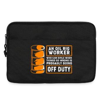 Bohrinsel Ölfeld - Laptoptasche 13" - Schwarz - Vorne