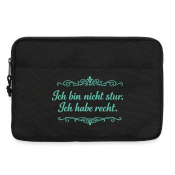 Ich bin nicht stur, ich habe recht - Laptoptasche 13" - Schwarz - Vorne