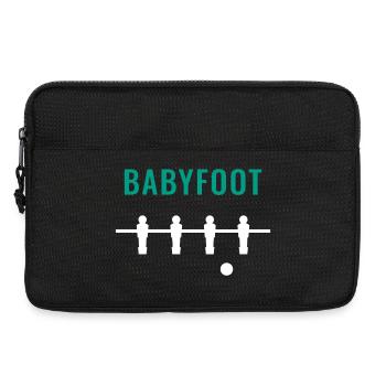 Grüner Tischfußball - Laptoptasche 13" - Schwarz - Vorne