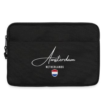 Amsterdam Hollande, design élégant Amsterdam - Sacoche pour ordinateur portable 13 pouces - noir - Devant