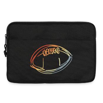 American Football Ball Drawing - Laptop bag 13" - black - Front