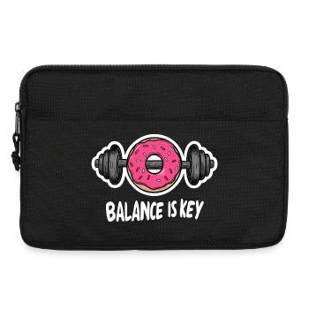 Funny Dumbbell Donut Desig Gym Men Cheat Day - Laptop bag 13" - black - Front