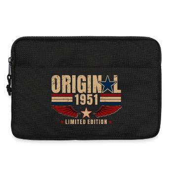 75. Geburtstag Geschenk Original Jahrgang 1951 - Laptoptasche 13" - Schwarz - Vorne