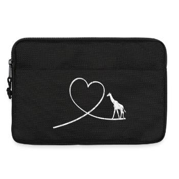 Idée de cadeau pour la région sauvage du zoo de giraffe - Sacoche pour ordinateur portable 13 pouces - noir - Devant