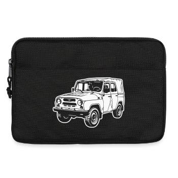 Véhicule tout-terrain UAZ (image différente) - Sacoche pour ordinateur portable 13 pouces - noir - Devant