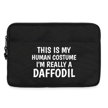 Narzissen-Menschenkostüm - Laptoptasche 13" - Schwarz - Vorne