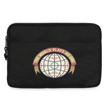 Vintage Globe Soccer Football Fan Retro Shirt - Laptoptasche 13" - Schwarz - Vorne