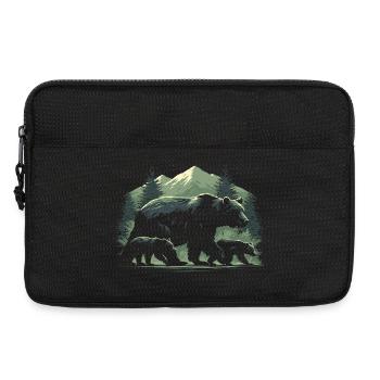 Bear Trail in Pine Dawn - Laptop bag 13" - black - Front