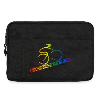 Lettrage arc-en-ciel pour vélo de route - Sacoche pour ordinateur portable 13 pouces - noir - Devant