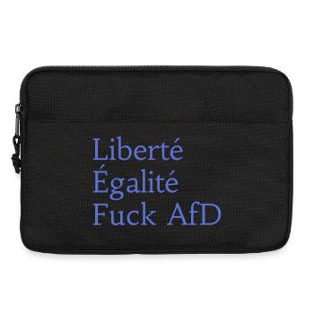 Liberté Égalité Fuck AfD - Laptoptasche 13" - Schwarz - Vorne
