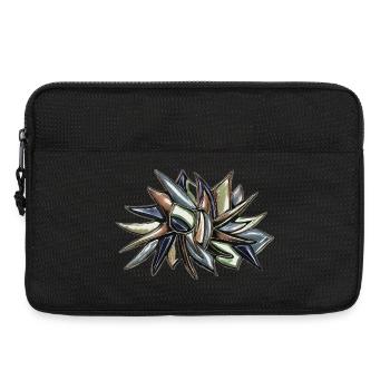 Fleur coupée de kaléidoscope - Sacoche pour ordinateur portable 13 pouces - noir - Devant
