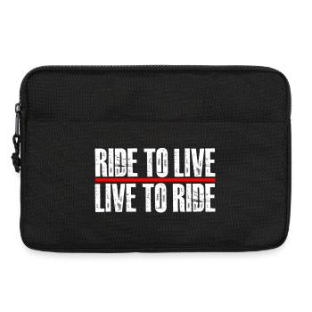 ride to live - Laptoptasche 13" - Schwarz - Vorne