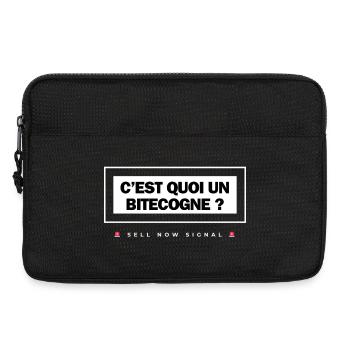 C EST QUOI UN BITECOGNE ? 🚨SELL NOW SIGNAL🚨 - Sacoche pour ordinateur portable 13 pouces - noir - Devant