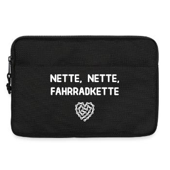 Nette Nette Fahrradkette - Laptoptasche 13" - Schwarz - Vorne