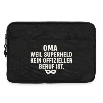 Oma: Weil Superheld kein offizieller Beruf ist - Laptoptasche 13" - Schwarz - Vorne