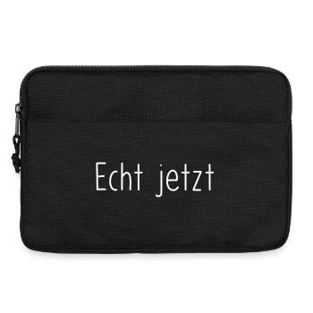 Abstrakte Farbexplosion mit fließenden Linien - Laptoptasche 13" - Schwarz - Vorne