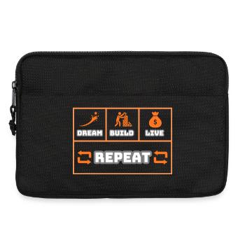 Dream Build Live Repeat - Laptop bag 13" - black - Front